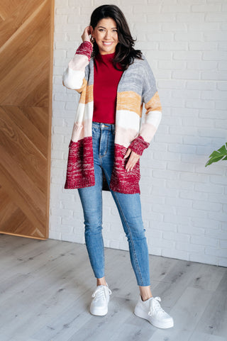 Bring the Warmth Color Block Cardigan-Cardigans-Ave Shops-Motis & Co Boutique, Women's Fashion Boutique in Carthage, Missouri