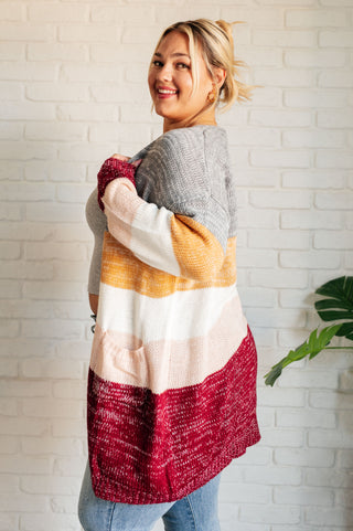 Bring the Warmth Color Block Cardigan-Cardigans-Ave Shops-Motis & Co Boutique, Women's Fashion Boutique in Carthage, Missouri
