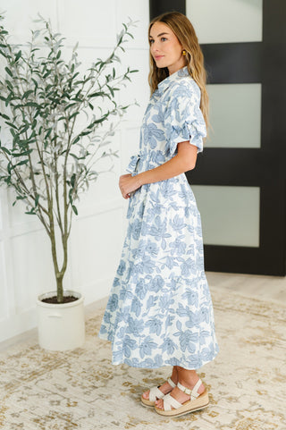 Budding Romance Collared Button-Down Dress-Dresses-Ave Shops-Motis & Co Boutique, Women's Fashion Boutique in Carthage, Missouri