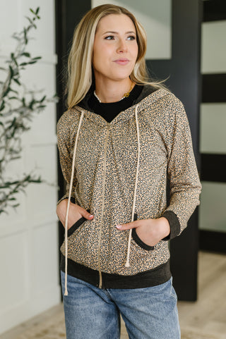 Call of the Wild Contrast Trim Zip Up-Coats & Jackets-Ave Shops-Motis & Co Boutique, Women's Fashion Boutique in Carthage, Missouri