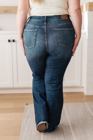 Cassandra High Rise Control Top Distressed Flare Jeans-Jeans-Ave Shops-Motis & Co Boutique, Women's Fashion Boutique in Carthage, Missouri