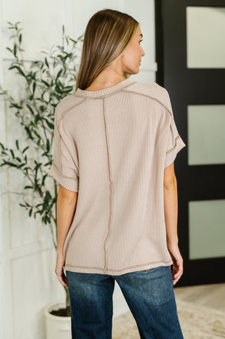 Catch Me Loungin’ Cable Ribbed Knit Top in Ash Mocha-Sweaters-Ave Shops-Motis & Co Boutique, Women's Fashion Boutique in Carthage, Missouri