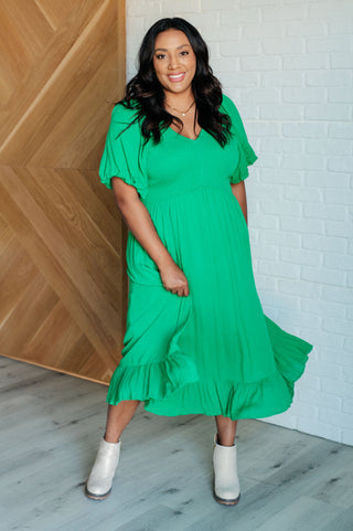 Catch a Cloud and Pin it Down Smocked Bodice Dress-Dresses-Ave Shops-Motis & Co Boutique, Women's Fashion Boutique in Carthage, Missouri