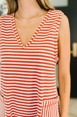 Caught You Staring Ribbed Knit Romper in Rust-Jumpsuits & Rompers-Ave Shops-Motis & Co Boutique, Women's Fashion Boutique in Carthage, Missouri