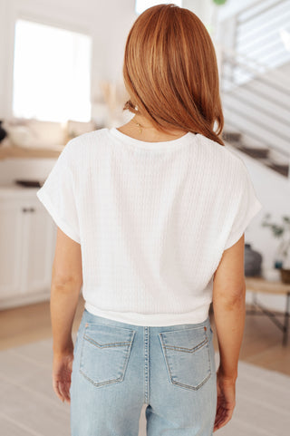 Clearly Classic Short Sleeve Top in White-Tops-Ave Shops-Motis & Co Boutique, Women's Fashion Boutique in Carthage, Missouri