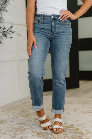 Colette Mid Rise Boyfriend Classic Cuffed-Jeans-Ave Shops-Motis & Co Boutique, Women's Fashion Boutique in Carthage, Missouri