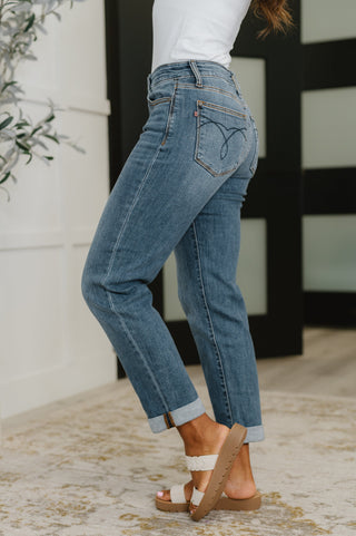 Colette Mid Rise Boyfriend Classic Cuffed-Jeans-Ave Shops-Motis & Co Boutique, Women's Fashion Boutique in Carthage, Missouri