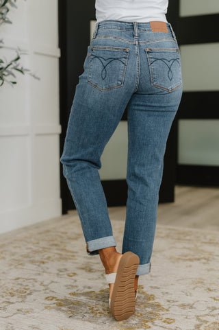 Colette Mid Rise Boyfriend Classic Cuffed-Jeans-Ave Shops-Motis & Co Boutique, Women's Fashion Boutique in Carthage, Missouri