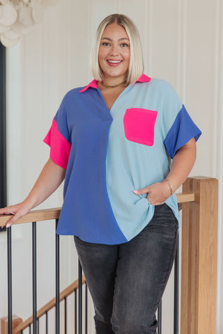 Color Me Cool Color Block Top-Tops-Ave Shops-Motis & Co Boutique, Women's Fashion Boutique in Carthage, Missouri