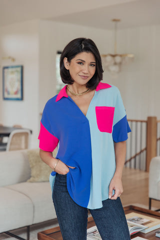 Color Me Cool Color Block Top-Tops-Ave Shops-Motis & Co Boutique, Women's Fashion Boutique in Carthage, Missouri