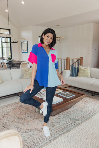 Color Me Cool Color Block Top-Tops-Ave Shops-Motis & Co Boutique, Women's Fashion Boutique in Carthage, Missouri