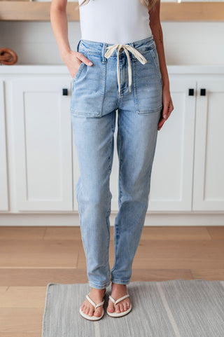 Judy Blue Cooper High Rise Vintage Denim Jogger-Joggers-Ave Shops-Motis & Co Boutique, Women's Fashion Boutique in Carthage, Missouri