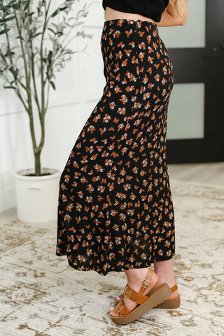 Crisp Kiss Midi Skirt in Rust, White and Black-Skirts-Ave Shops-Motis & Co Boutique, Women's Fashion Boutique in Carthage, Missouri