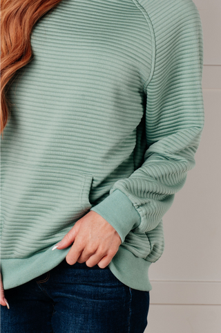 Crosswalk Textured Hoodie in Green-Tops-Ave Shops-Motis & Co Boutique, Women's Fashion Boutique in Carthage, Missouri