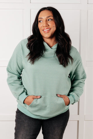Crosswalk Textured Hoodie in Green-Tops-Ave Shops-Motis & Co Boutique, Women's Fashion Boutique in Carthage, Missouri