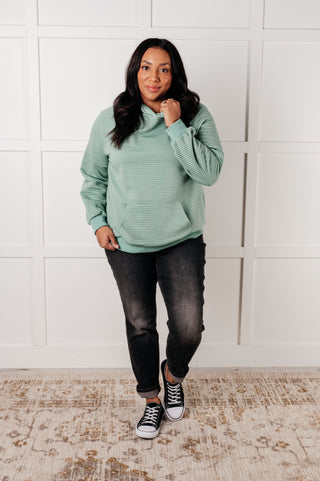 Crosswalk Textured Hoodie in Green-Tops-Ave Shops-Motis & Co Boutique, Women's Fashion Boutique in Carthage, Missouri