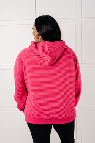 Crosswalk Textured Hoodie in Rose-Tops-Ave Shops-Motis & Co Boutique, Women's Fashion Boutique in Carthage, Missouri