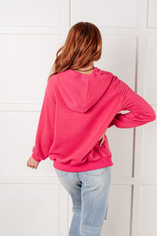 Crosswalk Textured Hoodie in Rose-Tops-Ave Shops-Motis & Co Boutique, Women's Fashion Boutique in Carthage, Missouri