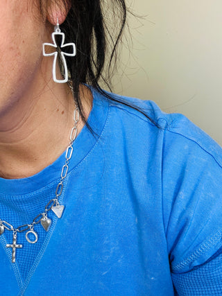 Conway Cross Dangle Earrings-Earrings-Motis & CO-Motis & Co Boutique, Women's Fashion Boutique in Carthage, Missouri