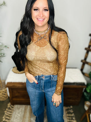 Fort Dodge Mesh Long Sleeve Top-Long Sleeves-Merigold Kiss-Motis & Co Boutique, Women's Fashion Boutique in Carthage, Missouri