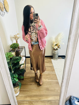 Oversize Rose Pink Cardigan - The Cher-Cardigans-POL-Motis & Co Boutique, Women's Fashion Boutique in Carthage, Missouri