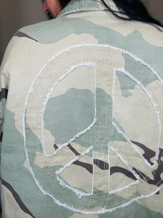 Carley Camo Peach Patch Ruffle Jacket-Jackets-Blue Velvet-Motis & Co Boutique, Women's Fashion Boutique in Carthage, Missouri