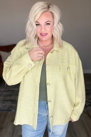 Daydreams Shacket in Yellow-Coats & Jackets-Ave-Motis & Co Boutique, Women's Fashion Boutique in Carthage, Missouri