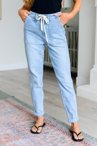 Judy Blue Cooper High Rise Vintage Denim Jogger-Joggers-Ave Shops-Motis & Co Boutique, Women's Fashion Boutique in Carthage, Missouri