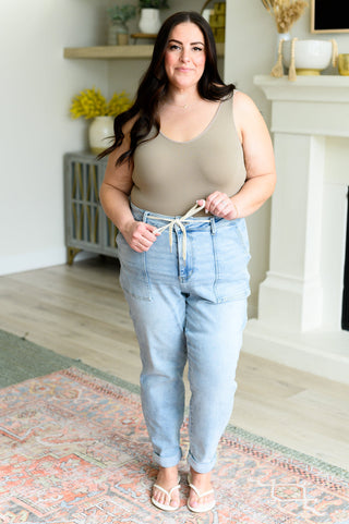 Judy Blue Cooper High Rise Vintage Denim Jogger-Joggers-Ave Shops-Motis & Co Boutique, Women's Fashion Boutique in Carthage, Missouri