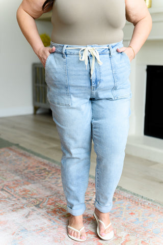 Judy Blue Cooper High Rise Vintage Denim Jogger-Joggers-Ave Shops-Motis & Co Boutique, Women's Fashion Boutique in Carthage, Missouri