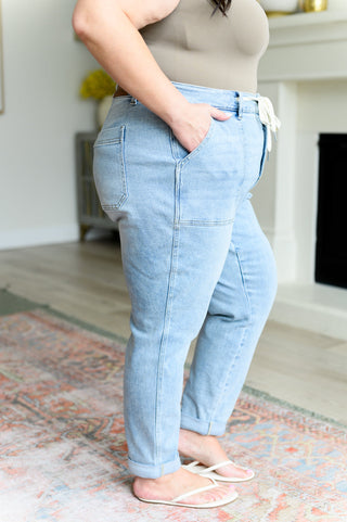 Judy Blue Cooper High Rise Vintage Denim Jogger-Joggers-Ave Shops-Motis & Co Boutique, Women's Fashion Boutique in Carthage, Missouri