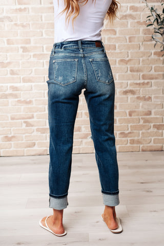 Danny Mid Rise Cuffed Destroy Boyfriend-Jeans-Ave Shops-Motis & Co Boutique, Women's Fashion Boutique in Carthage, Missouri
