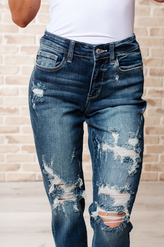 Danny Mid Rise Cuffed Destroy Boyfriend-Jeans-Ave Shops-Motis & Co Boutique, Women's Fashion Boutique in Carthage, Missouri