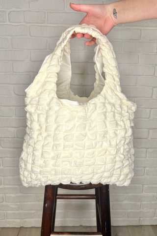Day Out Cloud Tote Bag In Cream-Womens-Ave Shops-Motis & Co Boutique, Women's Fashion Boutique in Carthage, Missouri