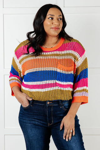 Deep Thoughts Striped Loose Knit Top-sweater-Ave Shops-Motis & Co Boutique, Women's Fashion Boutique in Carthage, Missouri