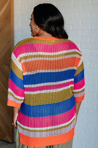 Deep Thoughts Striped Loose Knit Top-sweater-Ave Shops-Motis & Co Boutique, Women's Fashion Boutique in Carthage, Missouri
