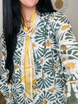 Danna Boho Print Midi Dress in Olive-Dresses-Jodifl-Motis & Co Boutique, Women's Fashion Boutique in Carthage, Missouri