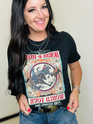 Team Roping World Tour Graphic Tee-Graphic Tees-sterling kreek-Motis & Co Boutique, Women's Fashion Boutique in Carthage, Missouri
