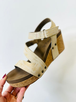 Corky's Gold Spring Fling Wedges-Mules-Corkys-Motis & Co Boutique, Women's Fashion Boutique in Carthage, Missouri