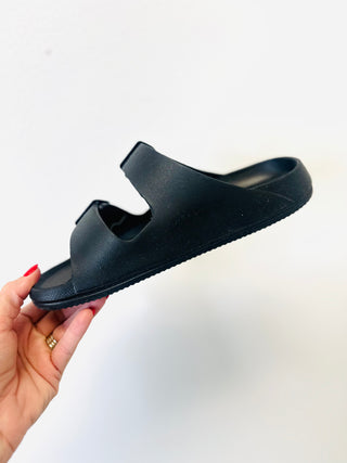 Hey Girl Corkys Black Waterslide Sandal-Sandals-MOTIS-Motis & Co Boutique, Women's Fashion Boutique in Carthage, Missouri
