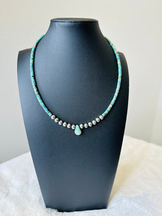 Bandit Authentic Turquoise Hand Beaded Necklace-Necklaces-Motis & CO-Motis & Co Boutique, Women's Fashion Boutique in Carthage, Missouri