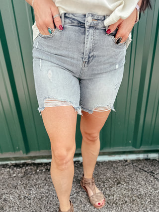 Noah High Rise Denim Distressed Short-Shorts-Risen-Motis & Co Boutique, Women's Fashion Boutique in Carthage, Missouri