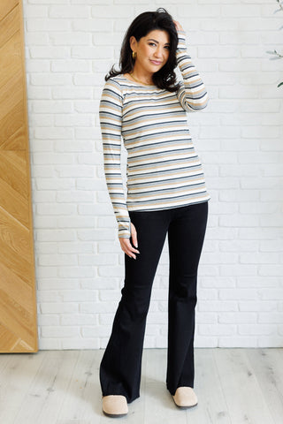 East Coast Breeze Striped Top-Long Sleeves-Ave Shops-Motis & Co Boutique, Women's Fashion Boutique in Carthage, Missouri