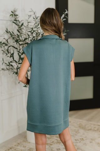Easy Hustle High Neck Dress in Ash Jade-Dresses-Ave Shops-Motis & Co Boutique, Women's Fashion Boutique in Carthage, Missouri