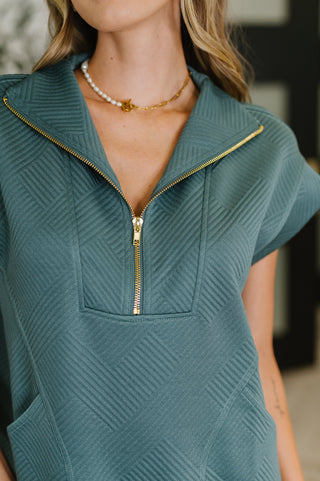 Easy Hustle High Neck Dress in Ash Jade-Dresses-Ave Shops-Motis & Co Boutique, Women's Fashion Boutique in Carthage, Missouri