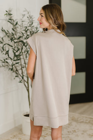 Easy Hustle High Neck Dress in Ash Mocha-Dresses-Ave Shops-Motis & Co Boutique, Women's Fashion Boutique in Carthage, Missouri