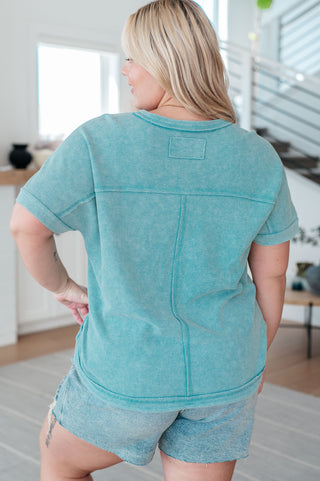 End of Beginning Mineral Wash Top-Short Sleeves-Ave Shops-Motis & Co Boutique, Women's Fashion Boutique in Carthage, Missouri