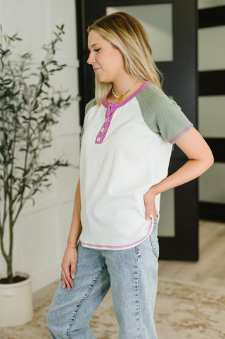 Everyday Envy Cable Ribbed Knit in Light Olive-Short Sleeves-Ave Shops-Motis & Co Boutique, Women's Fashion Boutique in Carthage, Missouri