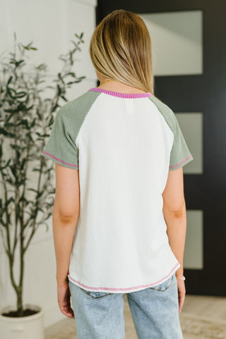 Everyday Envy Cable Ribbed Knit in Light Olive-Short Sleeves-Ave Shops-Motis & Co Boutique, Women's Fashion Boutique in Carthage, Missouri