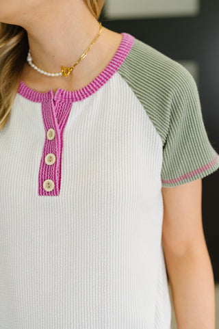 Everyday Envy Cable Ribbed Knit in Light Olive-Short Sleeves-Ave Shops-Motis & Co Boutique, Women's Fashion Boutique in Carthage, Missouri